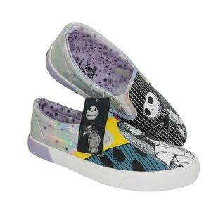 Nightmare Before Christmas Womens NEW w/Tags Black & Silver Sneakers - sz. 7 1/2